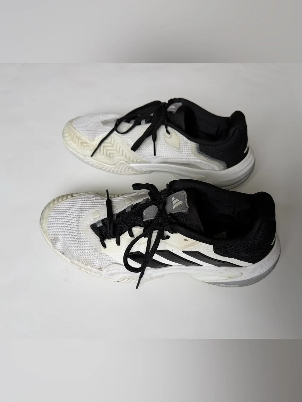 Men's White and Black Adidas Tennis Sneakers